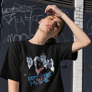 Young girl sporting the T-Shirt with the Depeche Mode design.
