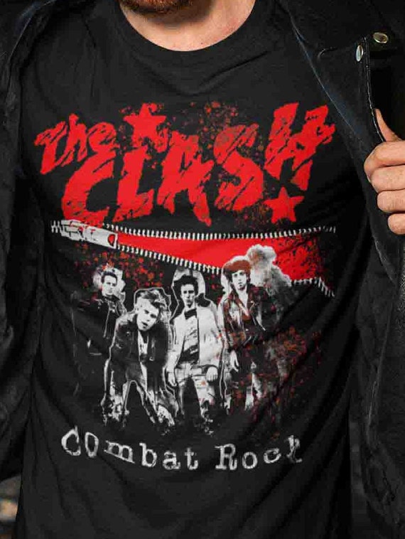 The Clash T Shirt-punk, Combat Rock, 80s Punk Rock Music, Classic