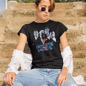Young girl sporting the T-Shirt with the Depeche Mode design.