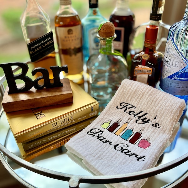 Embroidered Personalized Bar Towel