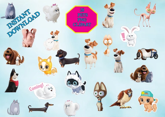 Descarga instantánea La vida secreta de las mascotas clipart - Etsy México Descarga instantánea La vida secreta de las mascotas clipart - Etsy México