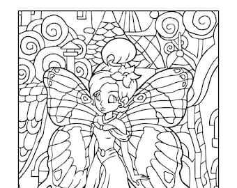 15pag. Digitale Fairy Friends Kleurplaten (PDF afdrukbaar)