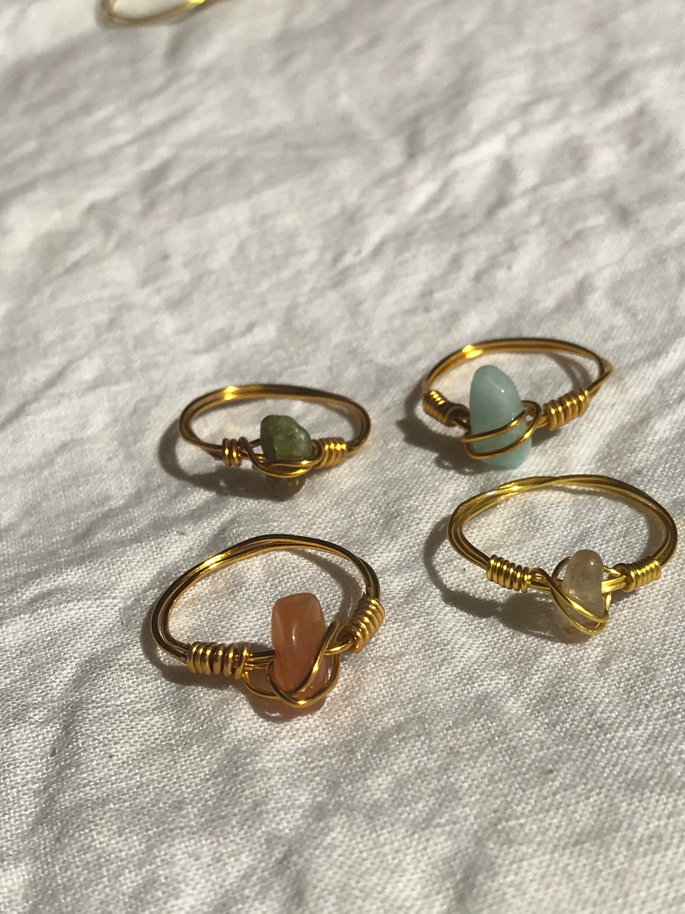 Bagues pierres naturelles - Etsy France