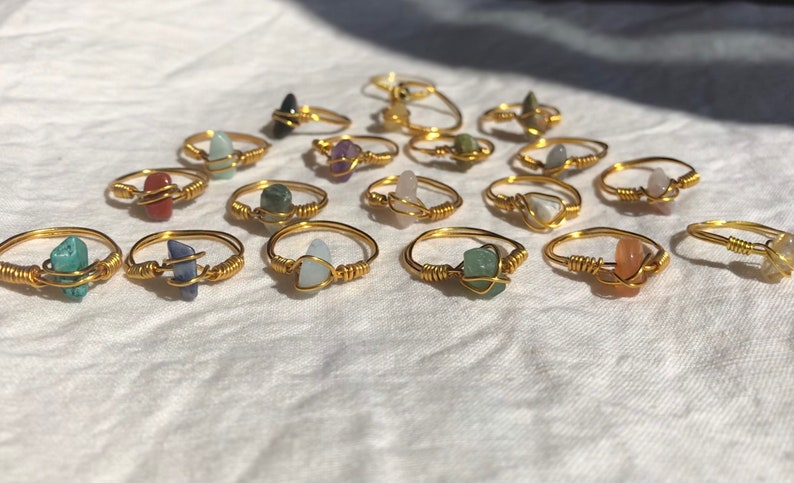 Bagues pierres naturelles - Etsy France