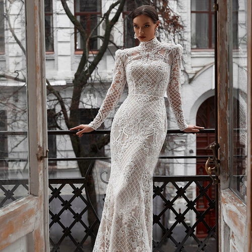 High Neck Wedding Dress Wedding Dress 