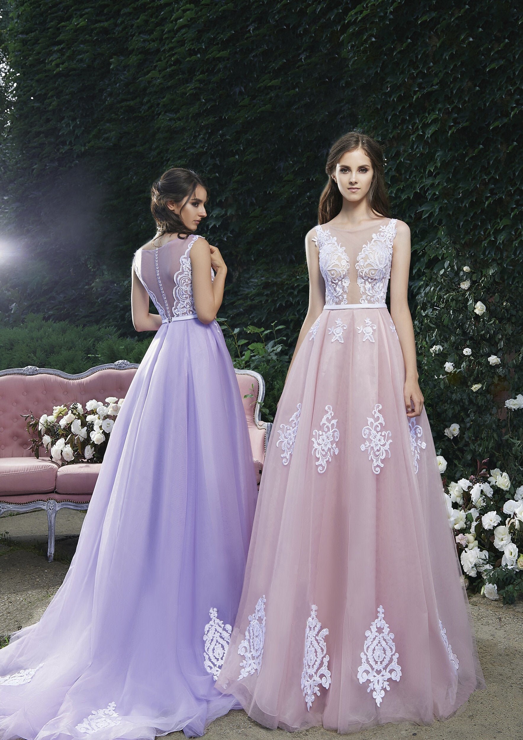 Lavender Dress Lace Dress Pastel Color Dress Evening Dress - Etsy