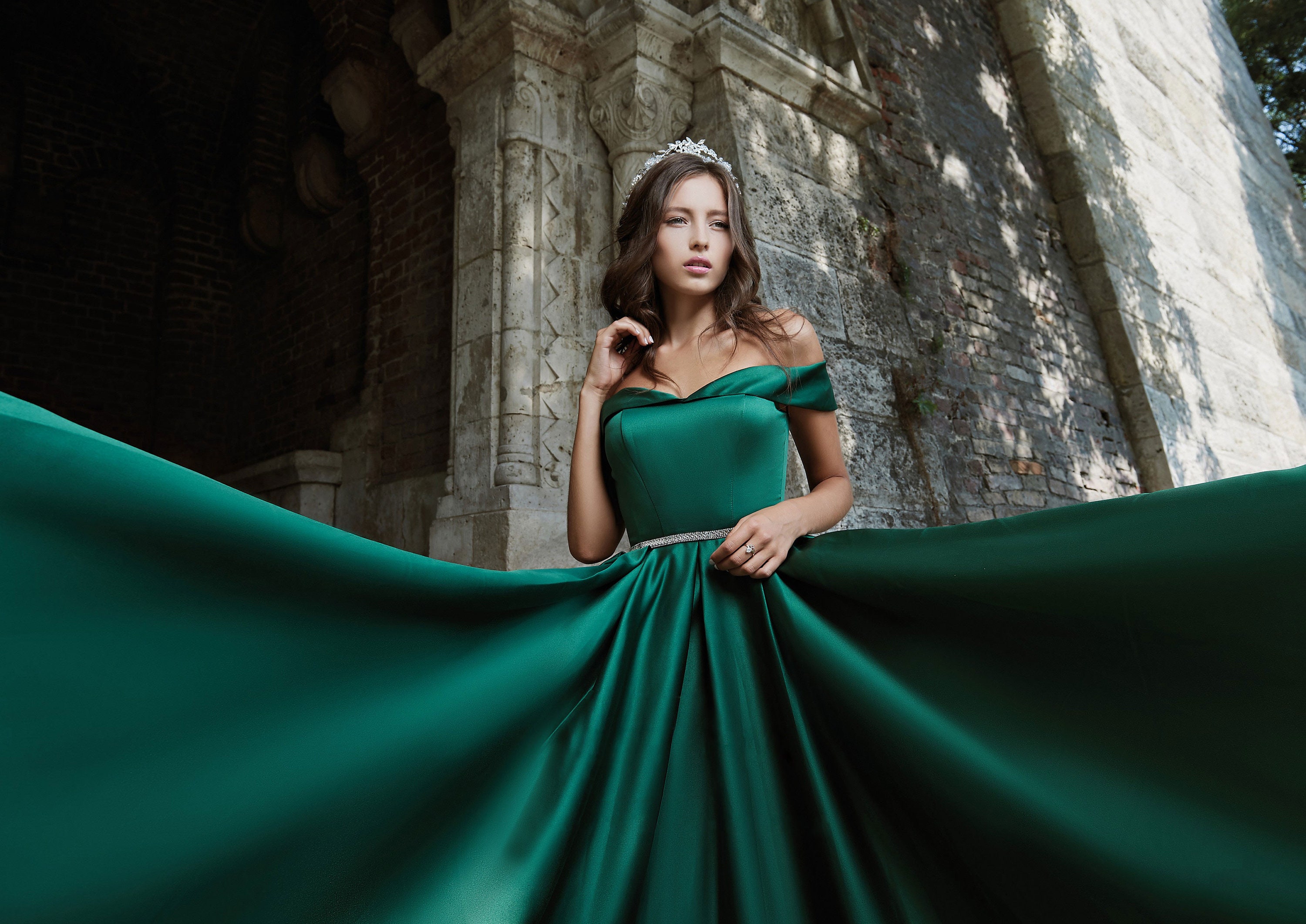 Emerald Green Evening Dress - Etsy