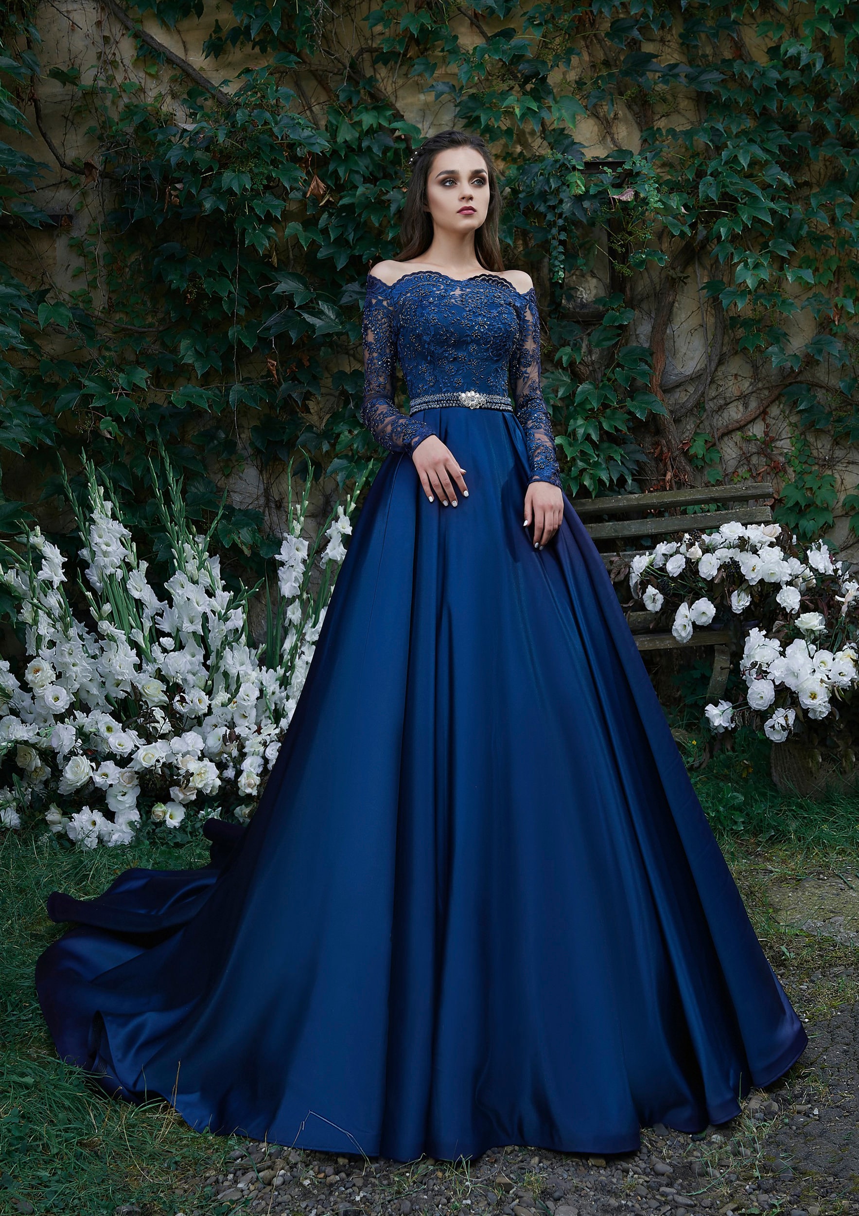 sapphire blue dress