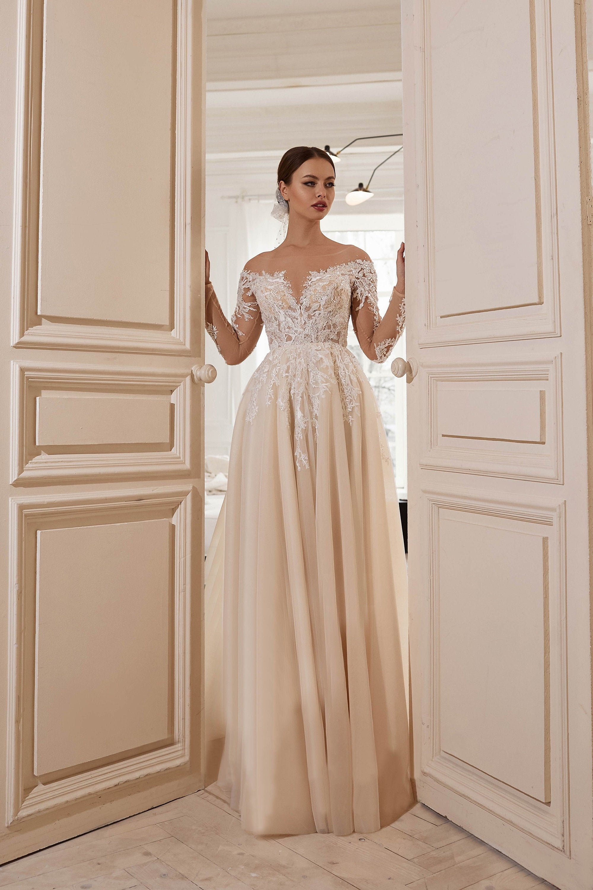Ivory Evening Dress - Etsy