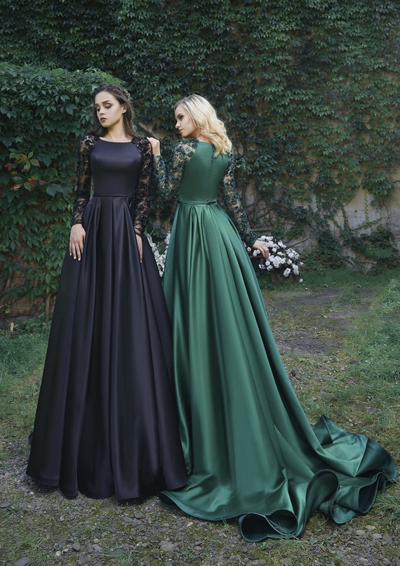 Big Sleeve Dresses | Black Evening Gown – FrenzyAfricanFashion.com