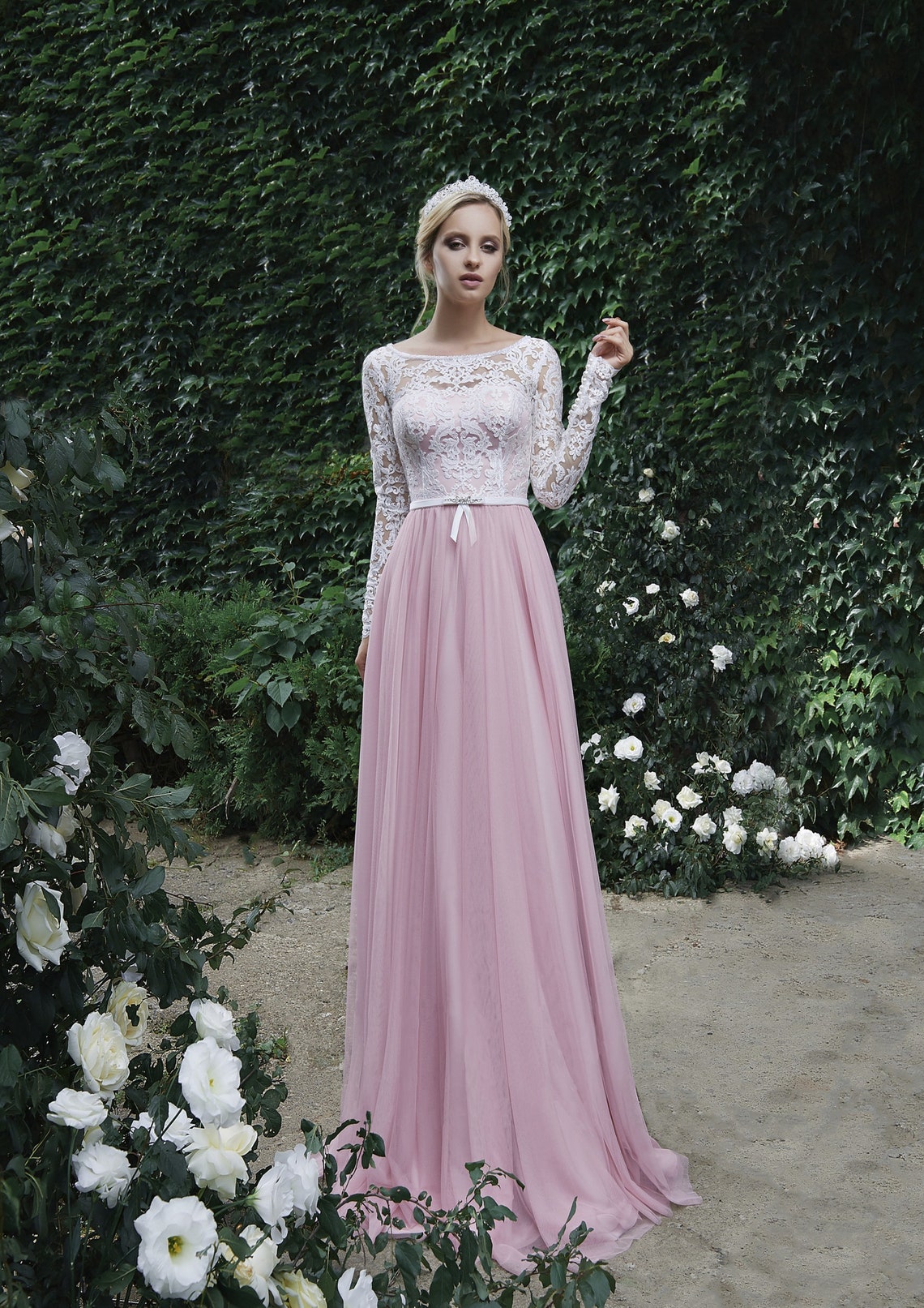 Baby Pink Prom Dress Evening Dress Bridesmaid Dress Dreamy Etsy