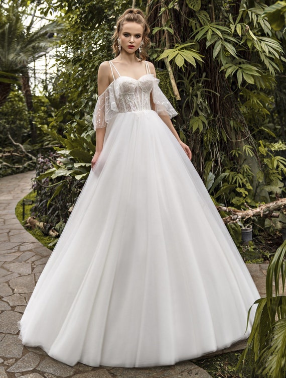 Romantic Wedding Dress Corset Wedding Dress Fairy Wedding - Etsy