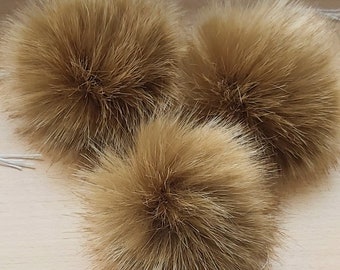 Lapin angora, fausse fourrure, 5-6 cm, (beige) Très doux, poils courts, idéal pour un chapeau d'enfant, de haute qualité.