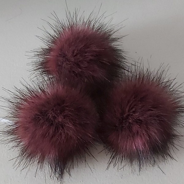 Angora rabbit, fake fur, 5-6CM,( Pink ) Very soft, short hair, great for a children's hat, high quality.