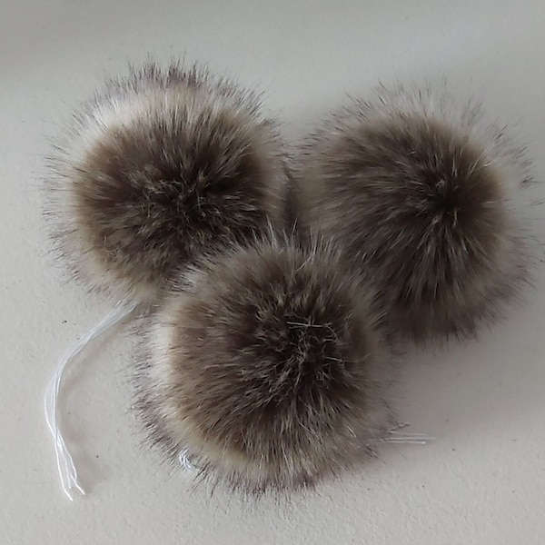 Angora rabbit, fake fur, 5-6CM,( Brown ) Very soft, short hair, great for a children's hat, high quality.