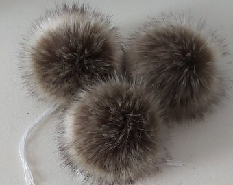 Lapin angora, fausse fourrure, 5-6 cm, (marron) Très doux, poils courts, idéal pour un chapeau d'enfant, de haute qualité.