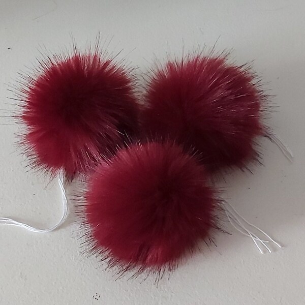 Angora rabbit, fake fur, 5-6CM,( Red ) Very soft, short hair, great for a children's hat, high quality.