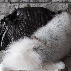 kasus Fox Tail, Faux Fur Fox Tail Handmade Plush Furry Fox Tail Adjustable Long Fox Tail Halloween Cosplay Costume Fancy Dress, 47-51CM.