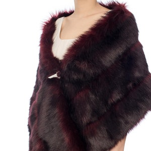 Sale Faux fur Stole With velvet lining Faux Fur Wrap Faux Fur Shawl bridal wrap Bridesmaidsshawl whiteshawl Shaw Wedding furShawl