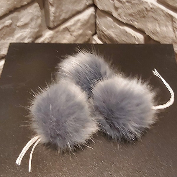 Angora rabbit, fake fur, 5-6CM,( Blue-Grey ) Very soft, short hair, great for a children's hat, high quality.