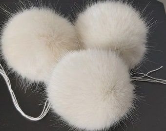 Angora rabbit, fake fur,( Creamy Light ) Very soft, short hair, great for a children's hat, high quality.