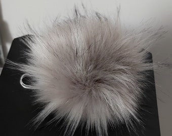 Size S-XXL ( Grey ) Faux Fur Pom Pom 4-7 Inches / 11-18 CM