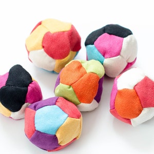 10 Suede Footbags – Hacky Sack Set 50–60g