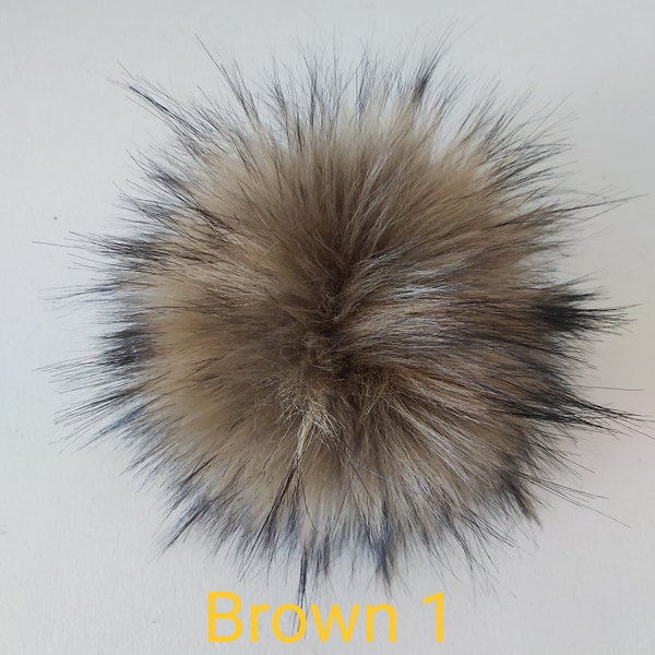 Größe S-XXL Kunstfell Pom Pom 11-18 CM