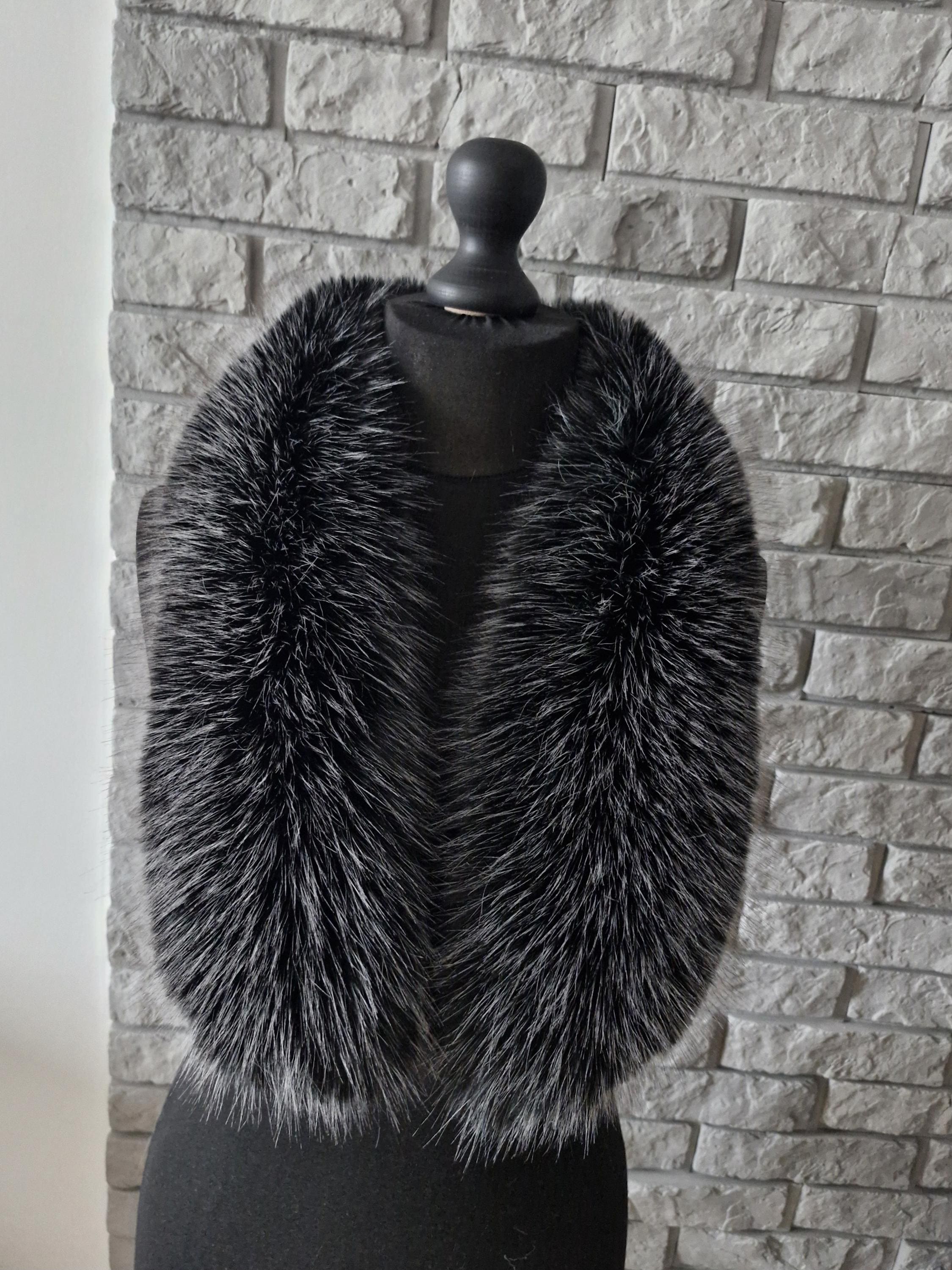 Faux Fox Fur Hood Trim: Vegan Collar, Various Colors (80x15cm) - Etsy