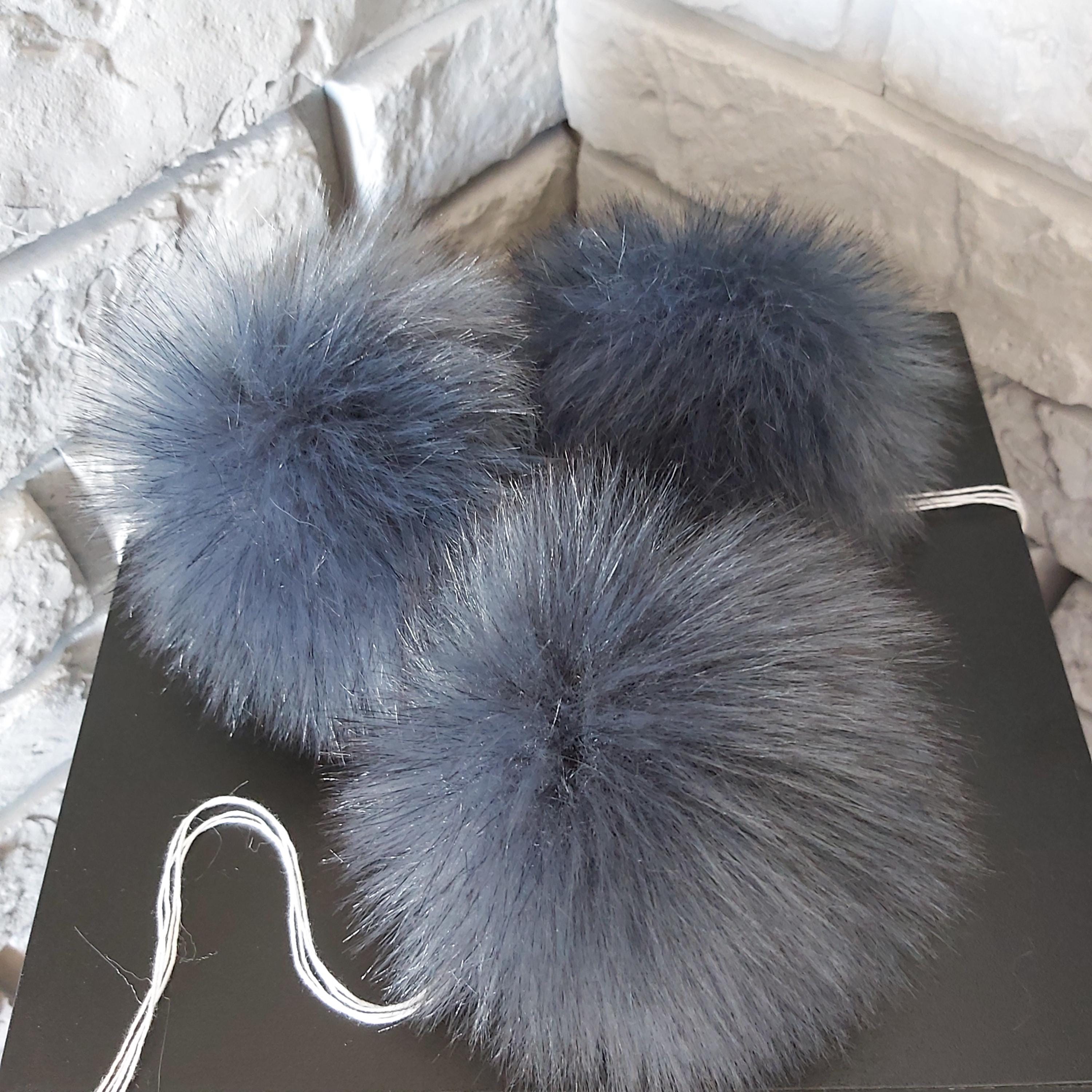 Single Fur String Blue Faux Fur Pom Pom With String – Vegan Fluffy DIY Crafts - Etsy ...