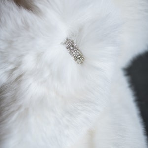 White Faux Fur Bridal Shwal , Winter Wedding Fur Stole Wrap, Winter Wedding Shawl, Faux Fur Shawi, Bridal Coverup image 7