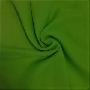 Fern Green Chiffon Fabric 60&quot; Wide Solid Chiffon fabric for Blouse Silky Chiffon Polyester Fiber Chiffon by the Yard Chiffon Cheap Fabric