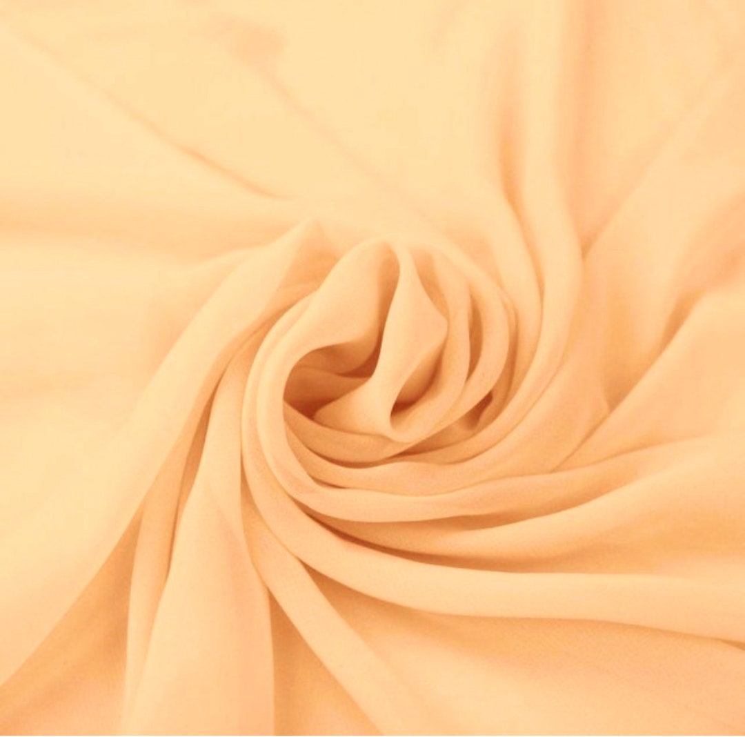 Champagne Chiffon Fabric 60 Wide Solid Chiffon Fabric for Wedding Décor