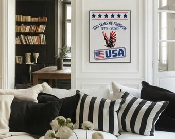 USA 250th Anniversary Digital Print – 1776-2026