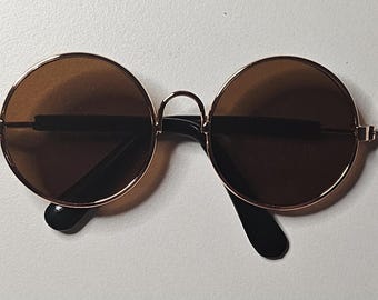Round Cat Sunglasses – Retro Pet Glasses for Photoshoots & Cute Styling