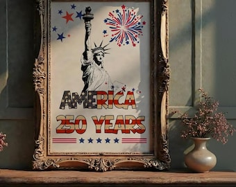 USA 250th Anniversary Digital Print – 1776-2026