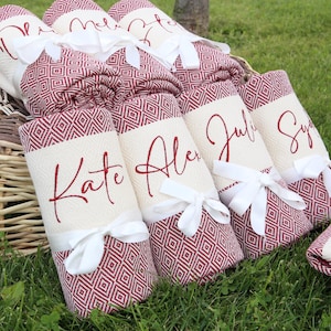 Turkish Towel, 40&quot;x70&quot;, Personalized Turkish Beach Towel, Bachelorette Party Favor, Organic Turkish Towel, Bridesmaid Gift, Girls Trip Gift