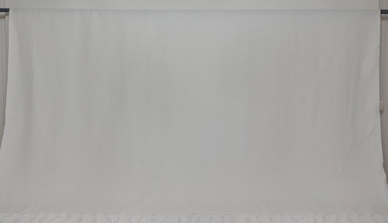 Cream Color Blanket, Natural Blanket, Bed Cover, Turkish Bedspread, 79"x89" Turkish Blanket, Couch Throw, Anatolian Blanket, Turkey Throw image 5