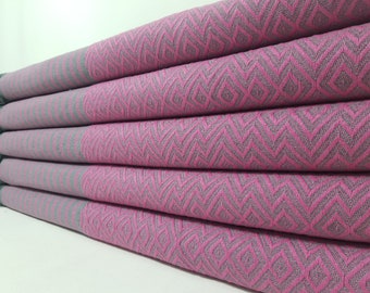 Dark Pink Blanket, Anniversary Gifts, Turkish Bedspread, 79"x102", Bed Cover, Handmade Blanket, Turkish Blankets, Home Decor Blanket, 32KT50