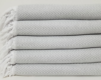 Light Gray Blanket,Handwoven Blanket,Turkish Bedspread,79"x89",Turkish Blanket,Turkish Bed Cover,Bed Throw,Picnic Throw,Soft Blanket,32KT48