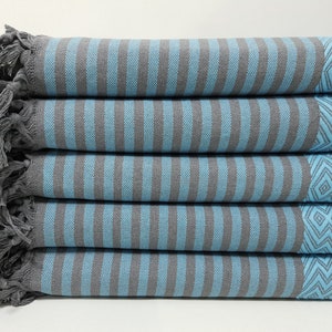 Double Size Bed Cover, Beach Throw, Turquoise Blanket, Turkish Bedspread, Sofa Throw, 79&quot;x102&quot;, Housewarming Gift, Turkish Blanket, 32KT50