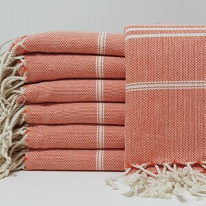Orange Towel, Wholesale Towel, Bridesmaid Gift Towel, Turkish Towel, Beach Towel, Curtain Towel, Decorative Towel, Housewarming Gift