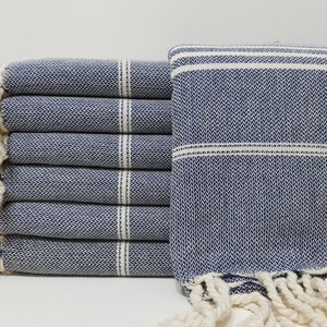 Gift Towel,Quality Towel,Navy Blue Towel,Turkish Towel,38&quot;x69&quot;,Beach Towel,Handwoven Towel,Cotton Towel,Table Throw,Home Decor Towel,57LF29