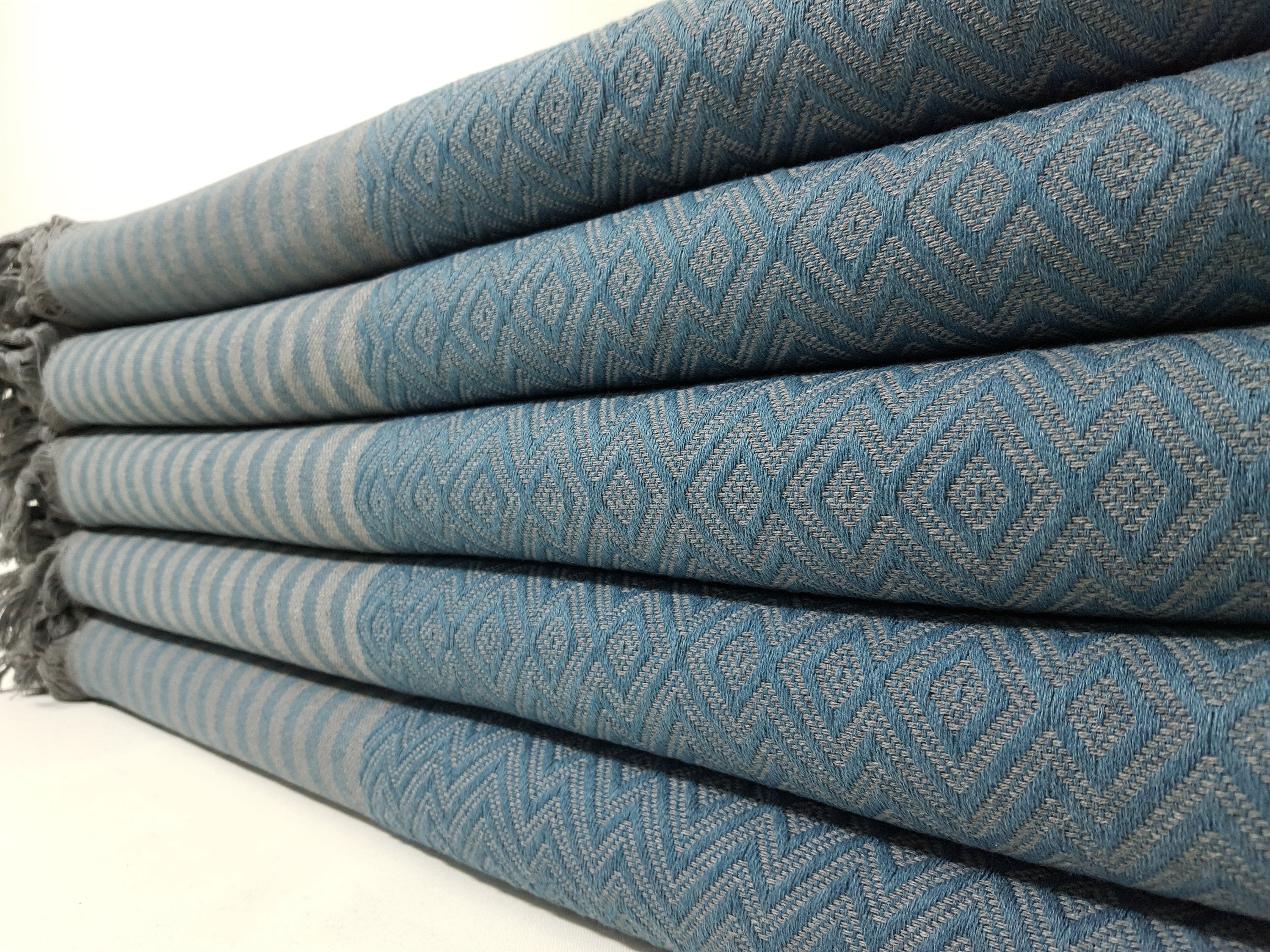 Teal Color Blanket, Turkish Bedspread, 79"x102", Turkish Blanket, Bed Cover, Sofa Cover, Soft Blanket, Organic Blanket, Gift Blanket, 32KT50