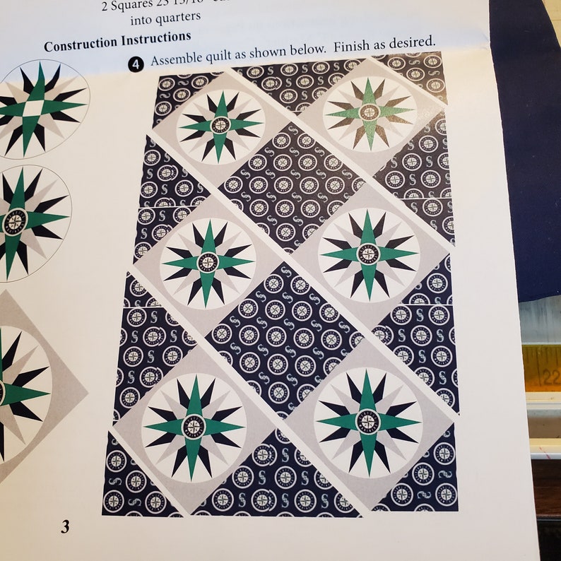 Seattle Mariners Compass Quilt Kit Etsy