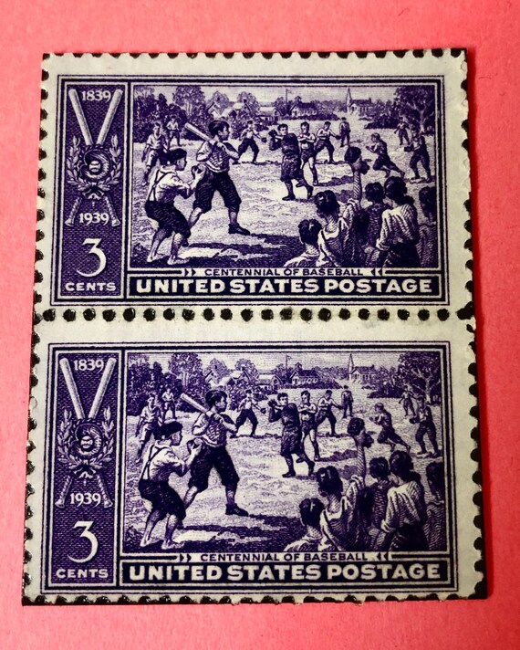 1939 Baseball Centennial 3c stamp Etsy