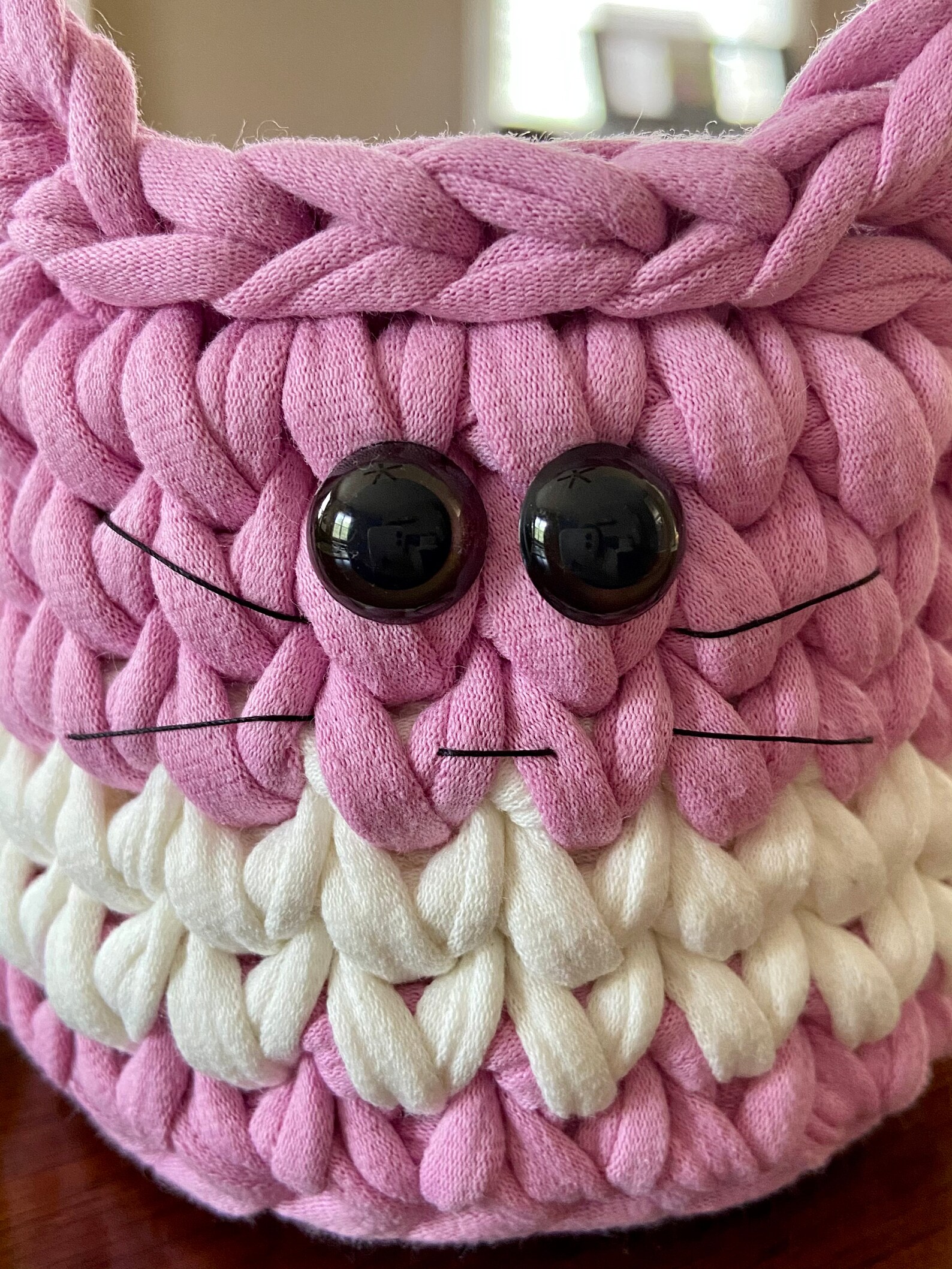 Crochet cat basket Storage basket Handmade basket Etsy