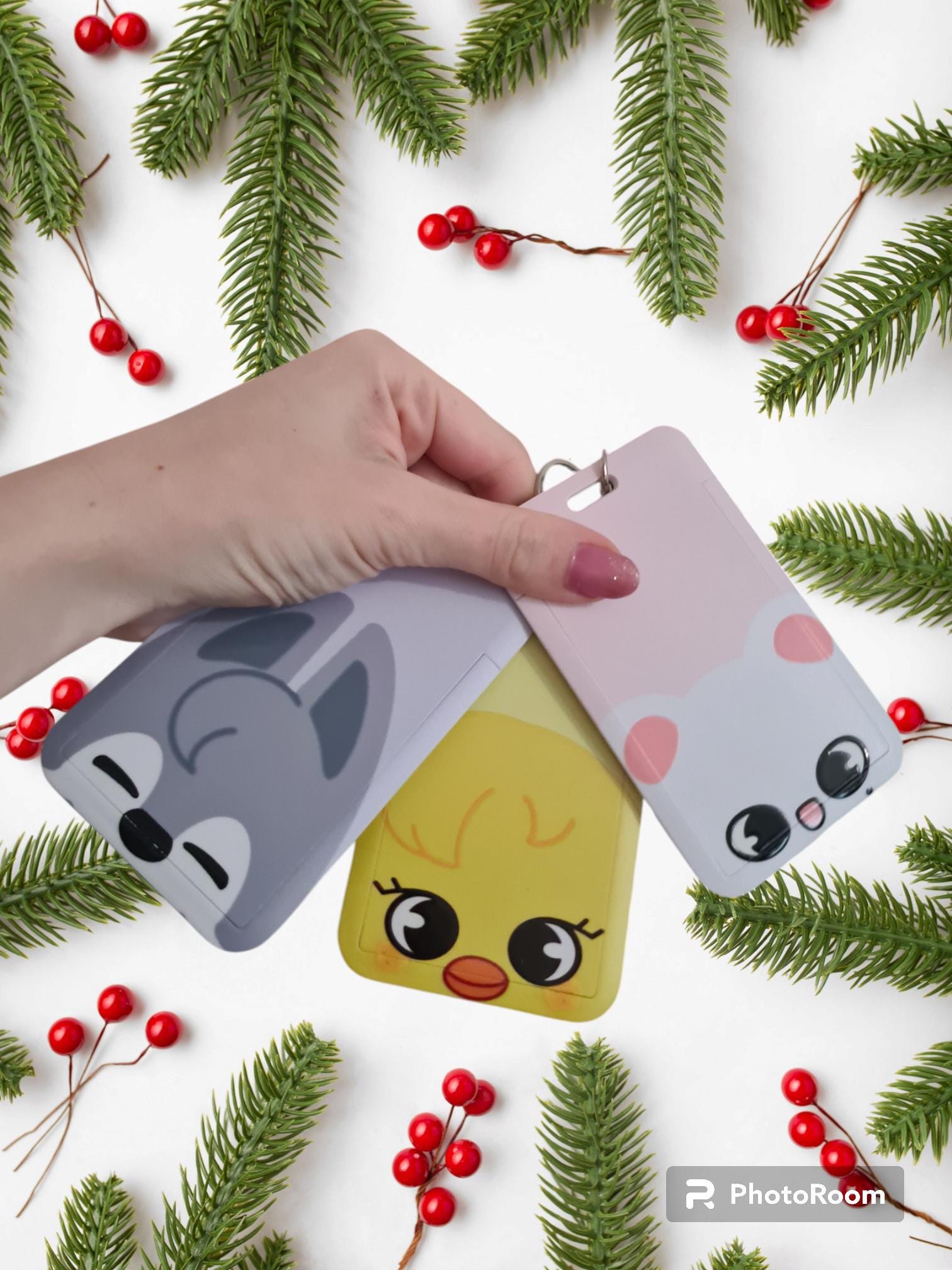 K-pop Stray Kids Skzoo Photocard Holder Keychain Rabbit Husky