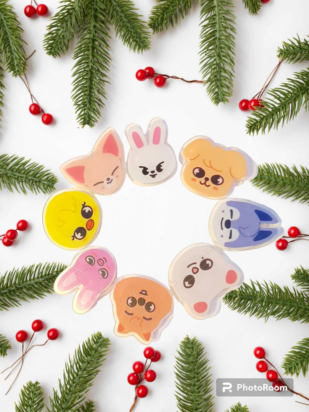 straykids スキズ クリスマス ポップアップ スマホグリップ コンプ K-pop Stray Kids SKZOO Phone Grip Holder Bracket Phone Holder