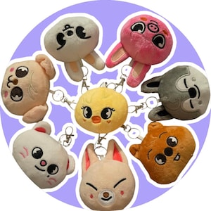 K-pop Stray kids SKZOO,Plush, Teddy Bear,Stuffed toy keychain Félix, Bang Chan, Changbin,  Hyunjin,  Seungmin,  I.N, Han and Lee Know